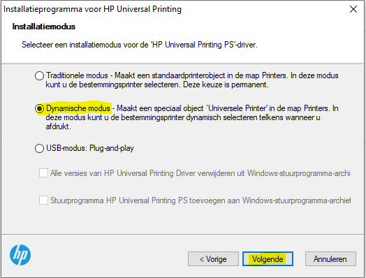 De juiste HP driver installeren stap 7