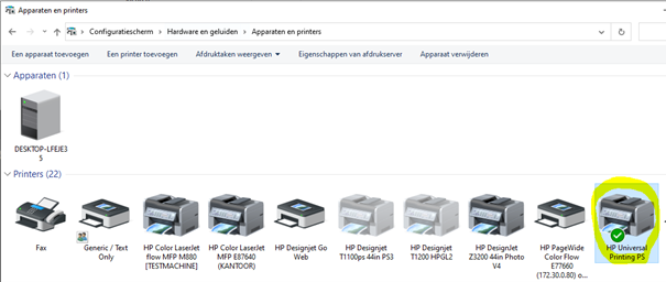 De juiste HP driver installeren stap 11